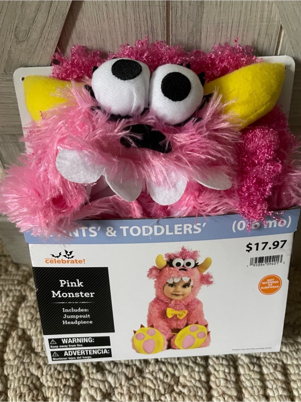 Pink Monster Kids Costume Headpiece